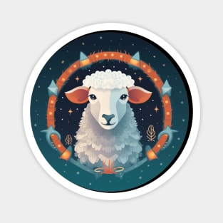 Sheep in Ornament, Love Farm Animals Magnet